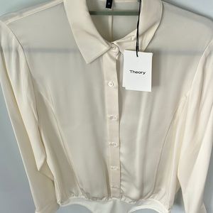Theory silk bodysuit   New with tags